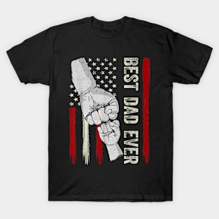 Best Dad Ever Father'S Day Flag America 4Th Of July T-Shirt